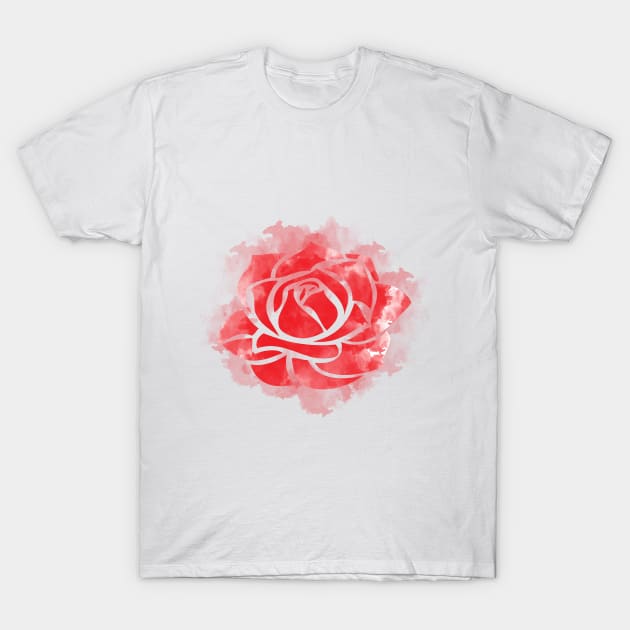 Rose Watercolor Painting T-Shirt by lunamoonart